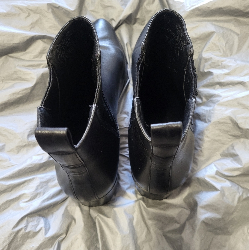 Cole Haan Black Leather Pointed-Toe Ankle Boots - Picture 4 of 9